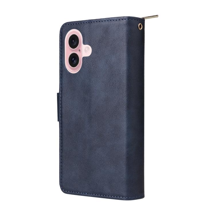 9 Card Slots Zipper Wallet Bag Leather Phone Case, For iPhone 16e, For iPhone 16 Pro Max, For iPhone 16 Pro, For iPhone 16 Plus