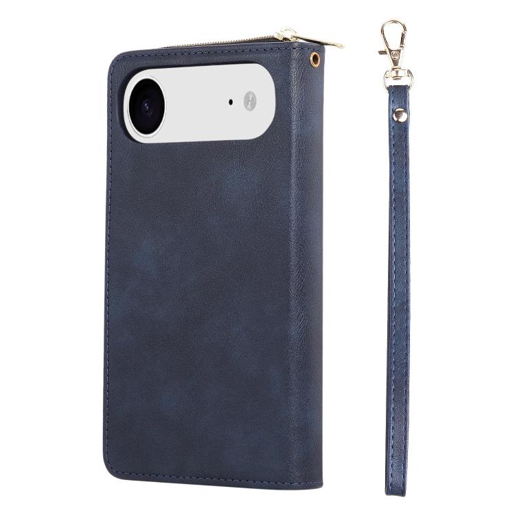9 Card Slots Zipper Wallet Bag Leather Phone Case, For iPhone 16, For iPhone 15 Pro Max, For iPhone 15 Pro, For iPhone 15 Plus