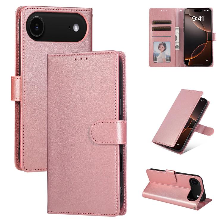 3-Card Slots Multifunctional Leather Phone Case, For iPhone 16e, For iPhone 16 Pro Max, For iPhone 16 Pro, For iPhone 16 Plus