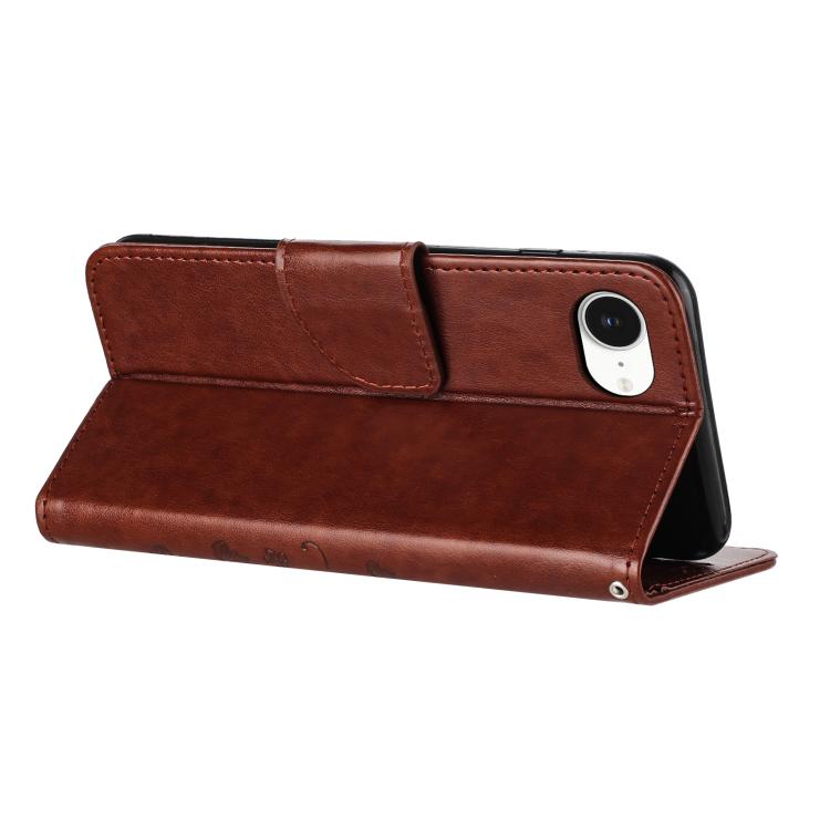 Butterfly Flower Pattern Flip Leather Phone Case, For iPhone 16e, For iPhone 16 Pro Max, For iPhone 16 Pro