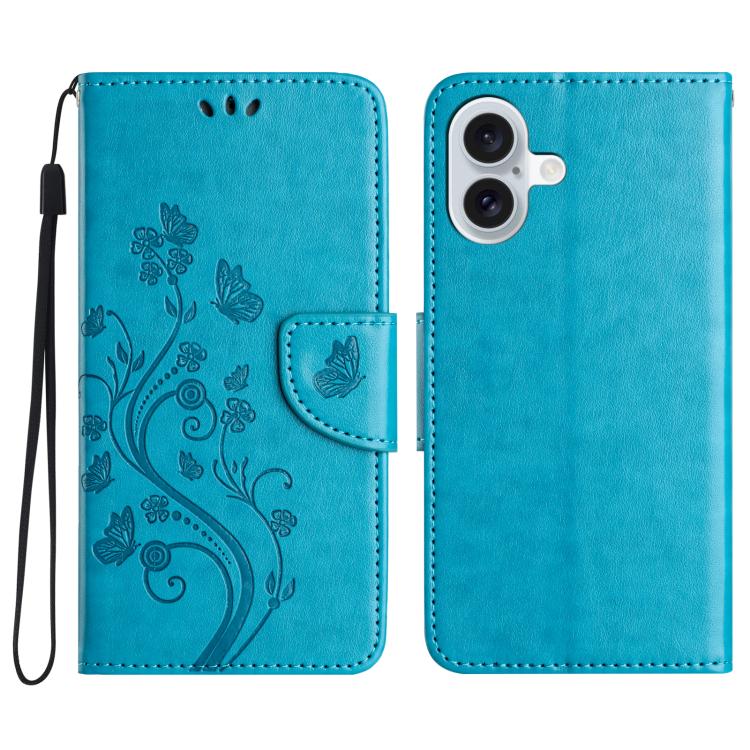 Butterfly Flower Pattern Flip Leather Phone Case, For iPhone 16 Plus, For iPhone 16, For iPhone 15 Pro Max