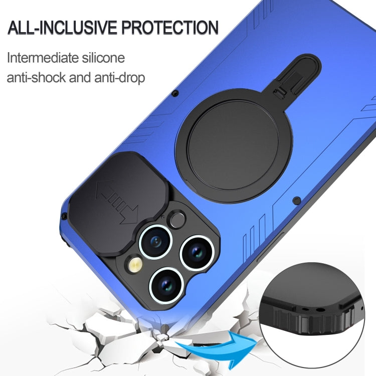 Camera Shield MagSafe Holder Life Waterproof Phone Case, For iPhone 15 Pro Max, For iPhone 15 Pro, For iPhone 15
