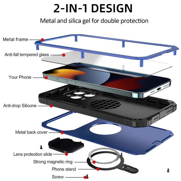 Camera Shield MagSafe Holder Life Waterproof Phone Case, For iPhone 15 Pro Max, For iPhone 15 Pro, For iPhone 15
