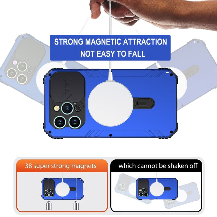 Camera Shield MagSafe Holder Life Waterproof Phone Case, For iPhone 15 Pro Max, For iPhone 15 Pro, For iPhone 15