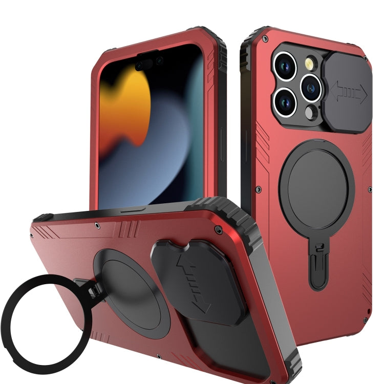 Camera Shield MagSafe Holder Life Waterproof Phone Case, For iPhone 15 Pro Max, For iPhone 15 Pro, For iPhone 15