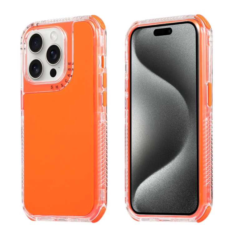 Dreamland 3 in 1 Solid Color Transparent Frame PC + TPU Phone Case, For iPhone 16, For iPhone 15 Pro Max, For iPhone 15 Pro