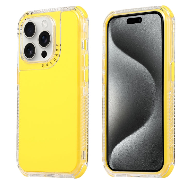 Dreamland 3 in 1 Solid Color Transparent Frame PC + TPU Phone Case, For iPhone 16, For iPhone 15 Pro Max, For iPhone 15 Pro