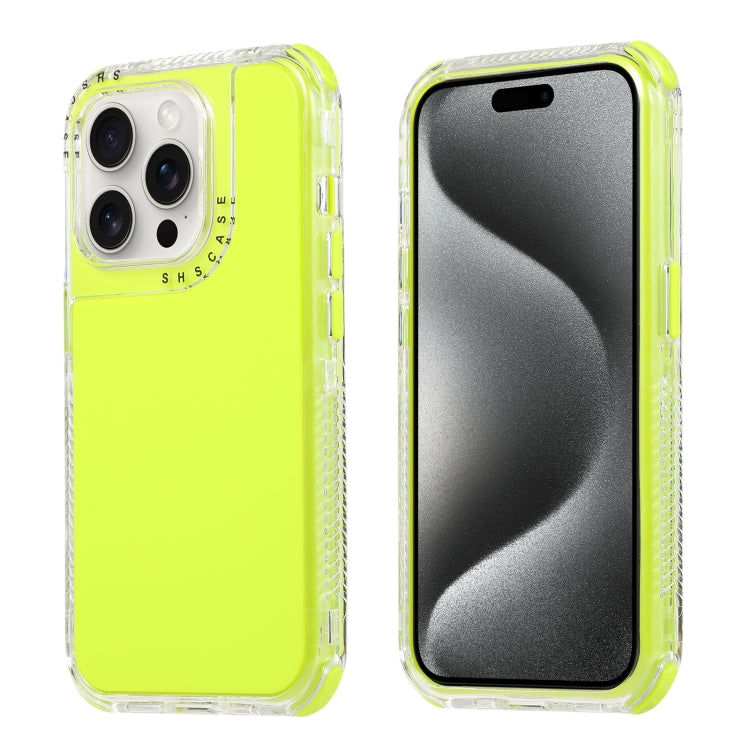 Dreamland 3 in 1 Solid Color Transparent Frame PC + TPU Phone Case, For iPhone 16, For iPhone 15 Pro Max, For iPhone 15 Pro