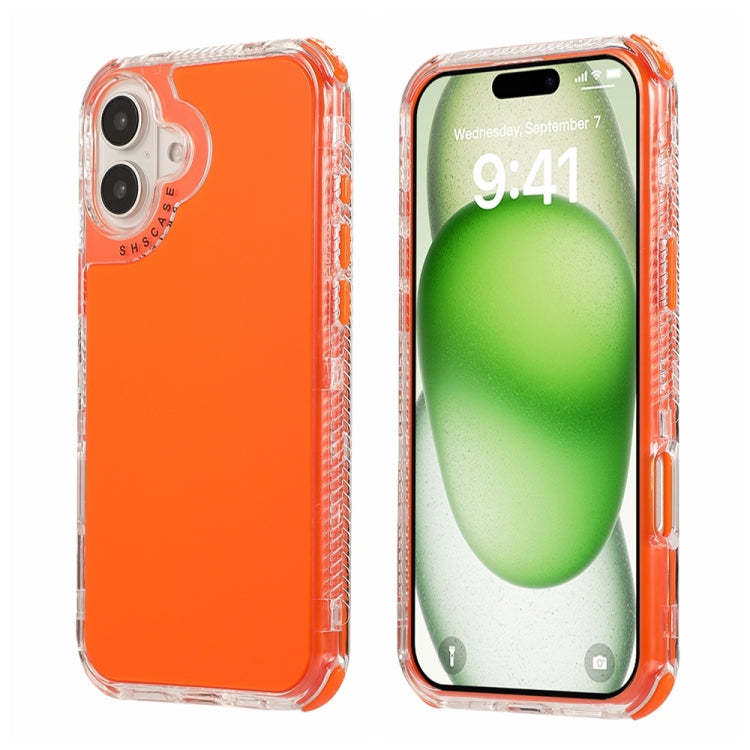 Dreamland 3 in 1 Solid Color Transparent Frame PC + TPU Phone Case, For iPhone 16 Pro Max, For iPhone 16 Pro, For iPhone 16 Plus