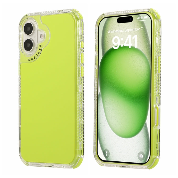 Dreamland 3 in 1 Solid Color Transparent Frame PC + TPU Phone Case, For iPhone 16 Pro Max, For iPhone 16 Pro, For iPhone 16 Plus