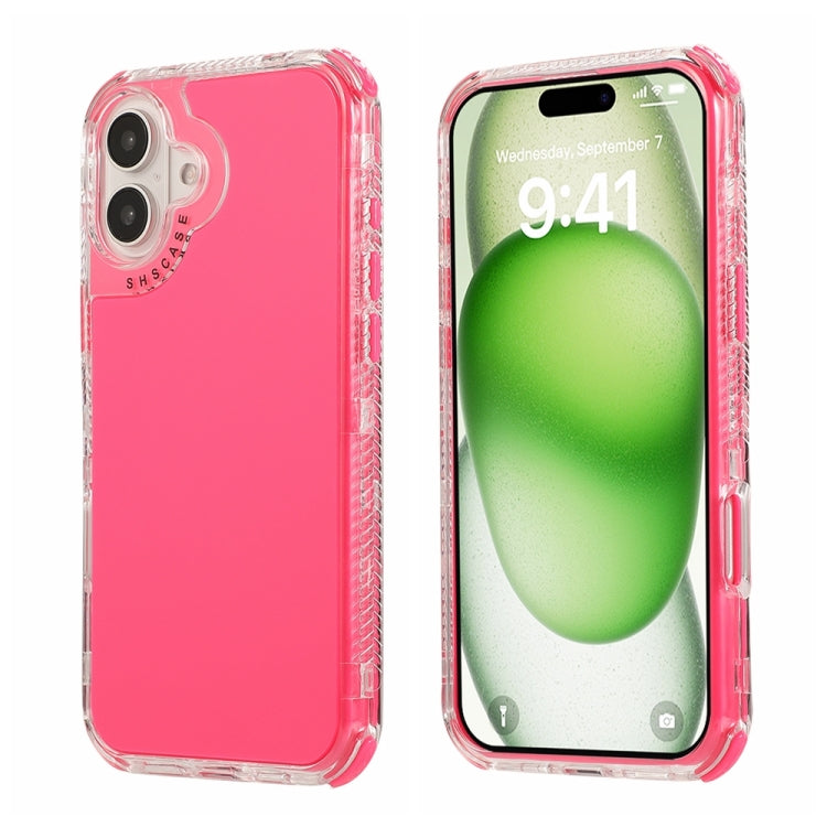 Dreamland 3 in 1 Solid Color Transparent Frame PC + TPU Phone Case, For iPhone 16 Pro Max, For iPhone 16 Pro, For iPhone 16 Plus