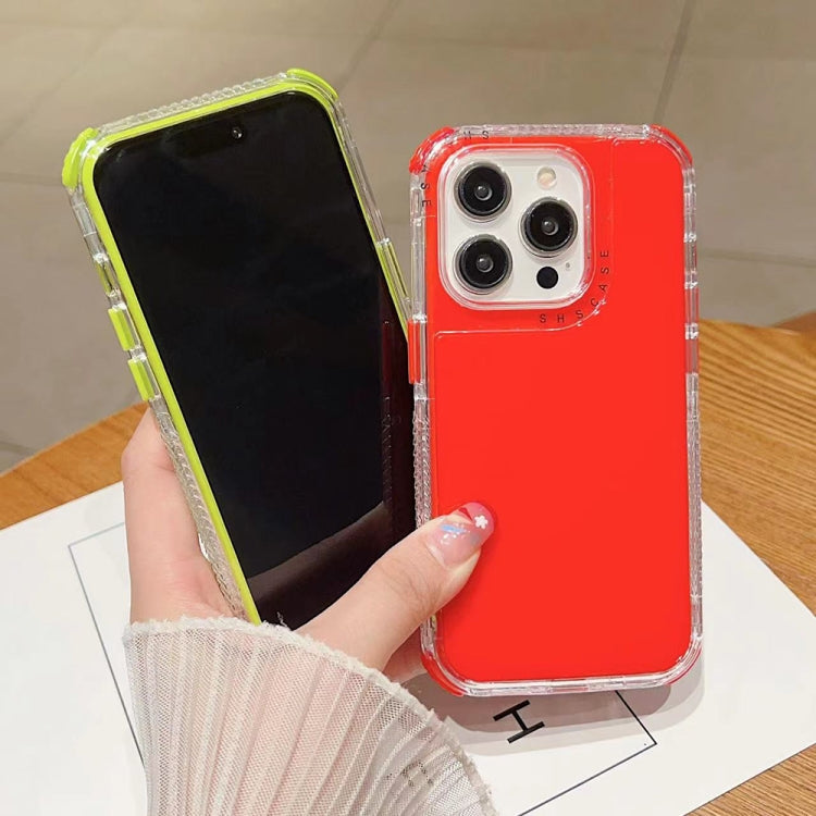 Dreamland 3 in 1 Solid Color Transparent Frame PC + TPU Phone Case, For iPhone 16 Pro Max, For iPhone 16 Pro, For iPhone 16 Plus
