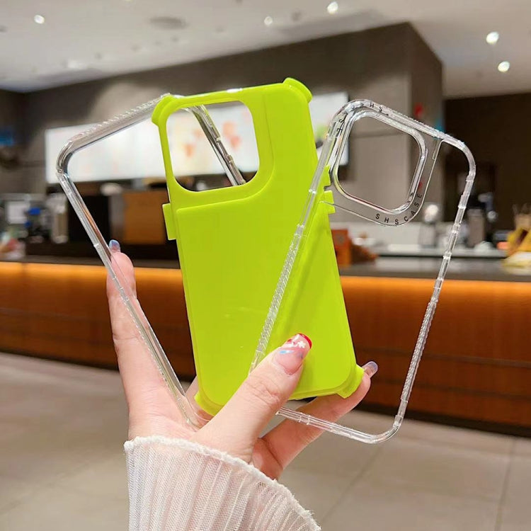 Dreamland 3 in 1 Solid Color Transparent Frame PC + TPU Phone Case, For iPhone 16 Pro Max, For iPhone 16 Pro, For iPhone 16 Plus
