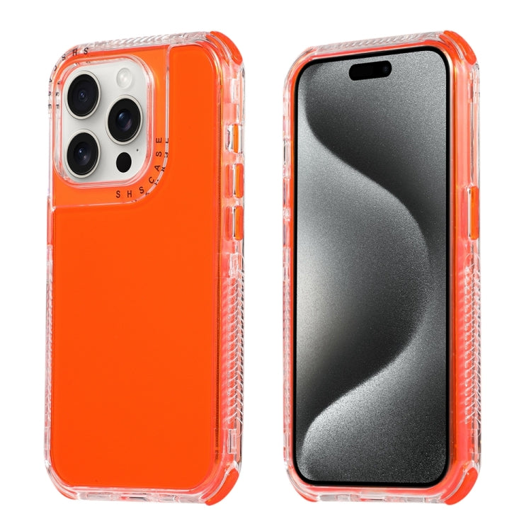 Dreamland 3 in 1 Clear Color Transparent Frame PC + TPU Phone Case, For iPhone 16 Pro Max, For iPhone 16 Pro, For iPhone 16 Plus, For iPhone 16