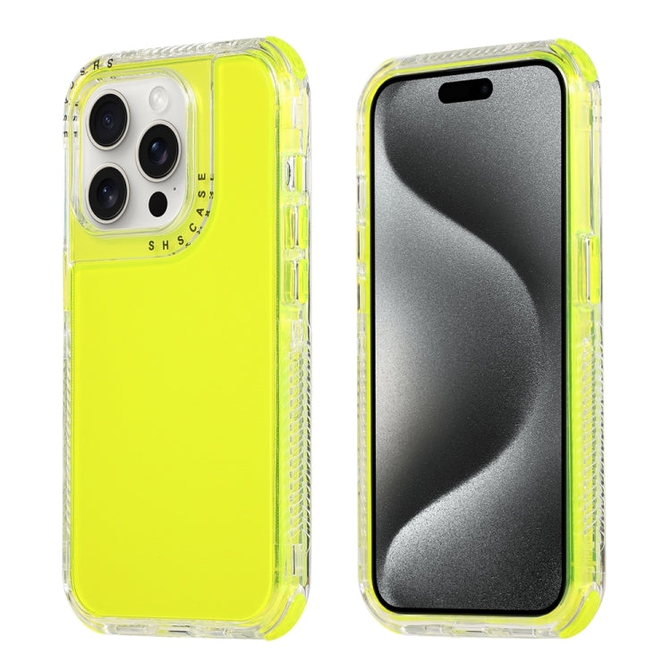 Dreamland 3 in 1 Clear Color Transparent Frame PC + TPU Phone Case, For iPhone 16 Pro Max, For iPhone 16 Pro, For iPhone 16 Plus, For iPhone 16
