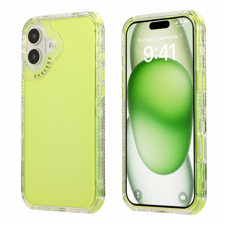 Dreamland 3 in 1 Clear Color Transparent Frame PC + TPU Phone Case, For iPhone 16 Pro Max, For iPhone 16 Pro, For iPhone 16 Plus, For iPhone 16