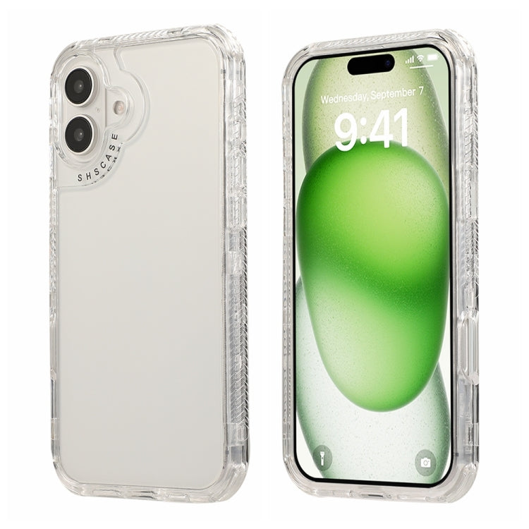 Dreamland 3 in 1 Clear Color Transparent Frame PC + TPU Phone Case, For iPhone 16 Pro Max, For iPhone 16 Pro, For iPhone 16 Plus, For iPhone 16