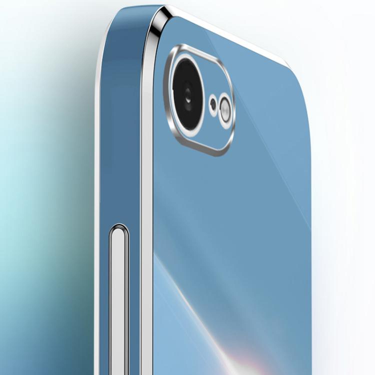 XINLI Straight Edge 6D Electroplate TPU Phone Case with Ring Holder, For iPhone 16e / 17e, For iPhone 17 Pro Max, For iPhone 17 Pro