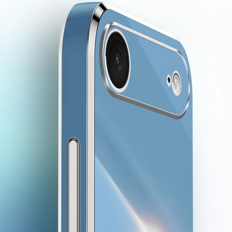 XINLI Straight Edge 6D Electroplate TPU Phone Case with Ring Holder, For iPhone Air, For iPhone 16 Pro Max, For iPhone 16 Pro