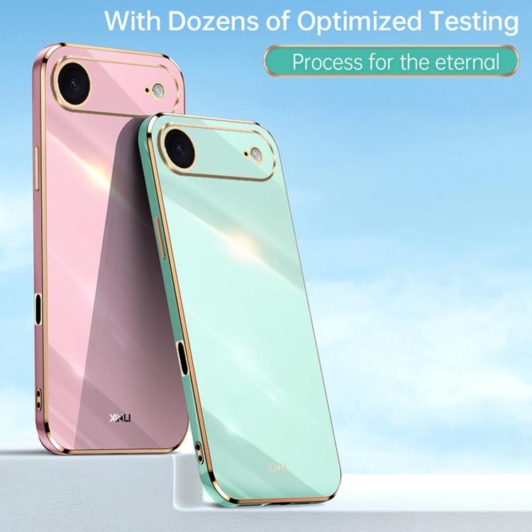XINLI Straight Edge 6D Electroplate TPU Phone Case, For iPhone Air, For iPhone 16 Pro Max, For iPhone 16 Pro