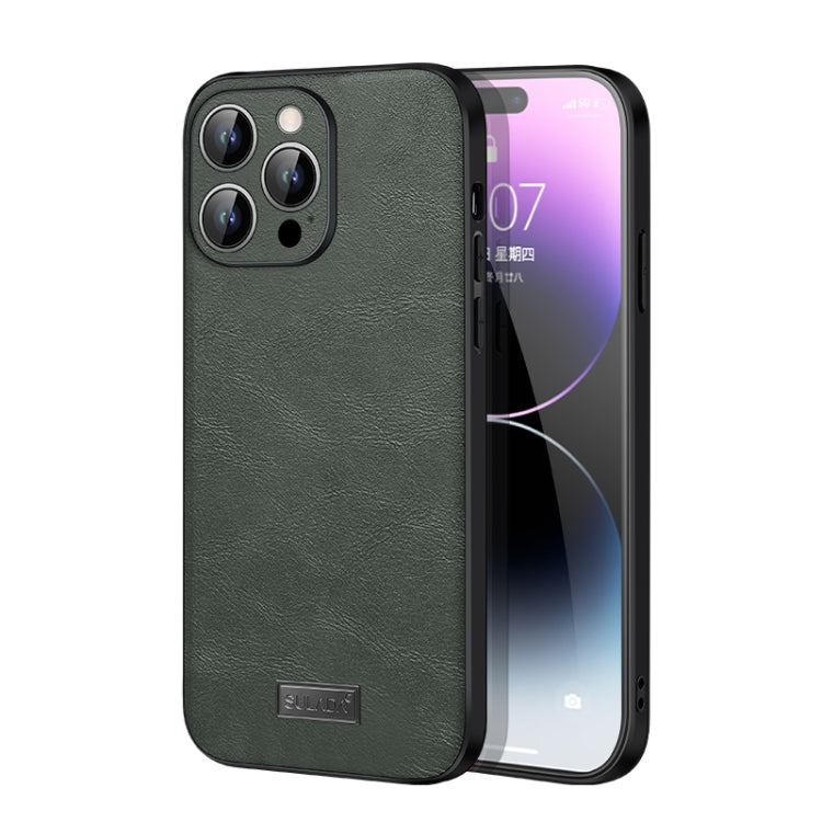 SULADA Shockproof TPU Hybrid Handmade Leather Phone Case, For iPhone 15 Pro Max, For iPhone 15 Pro, For iPhone 15 Plus, For iPhone 15