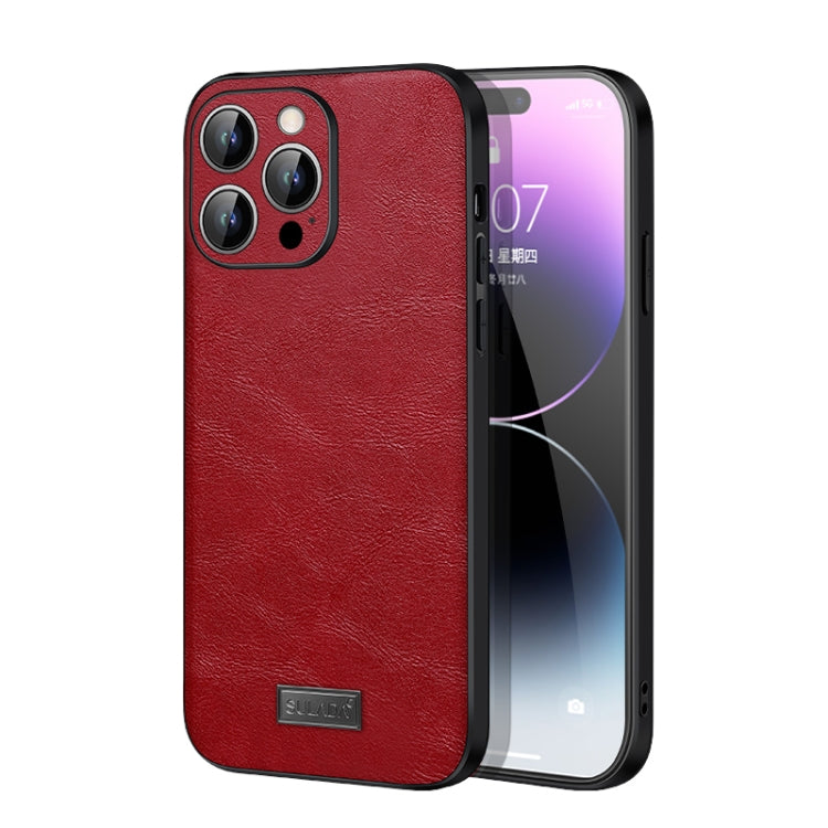SULADA Shockproof TPU Hybrid Handmade Leather Phone Case, For iPhone 15 Pro Max, For iPhone 15 Pro, For iPhone 15 Plus, For iPhone 15