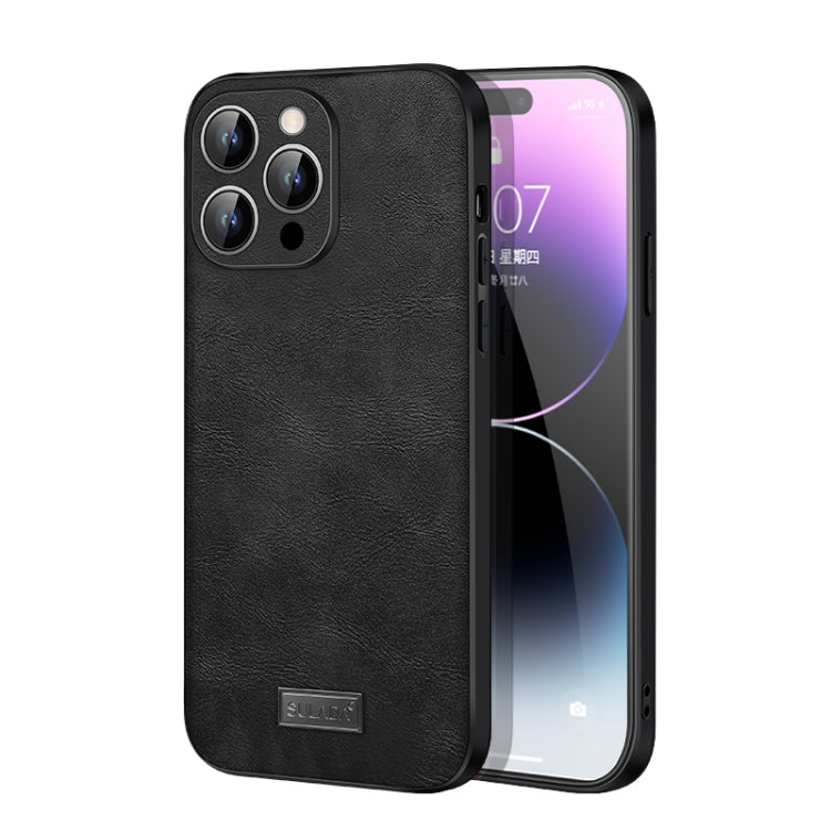 SULADA Shockproof TPU Hybrid Handmade Leather Phone Case, For iPhone 15 Pro Max, For iPhone 15 Pro, For iPhone 15 Plus, For iPhone 15