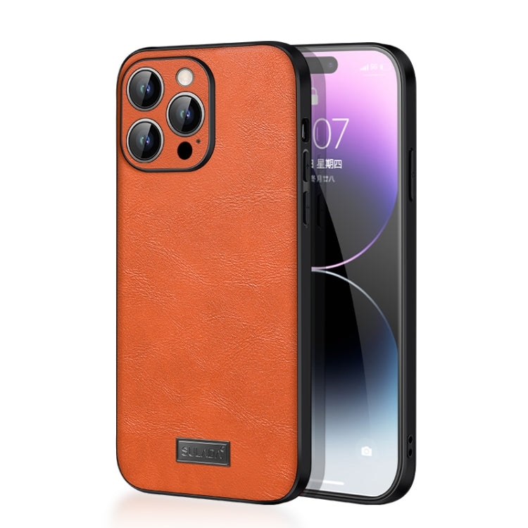 SULADA Shockproof TPU Hybrid Handmade Leather Phone Case, For iPhone 15 Pro Max, For iPhone 15 Pro, For iPhone 15 Plus, For iPhone 15