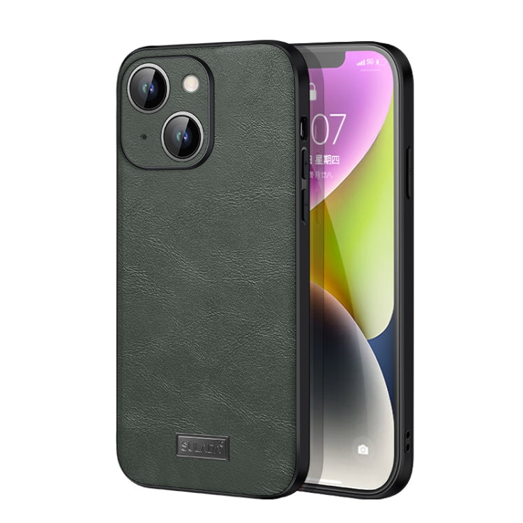 SULADA Shockproof TPU Hybrid Handmade Leather Phone Case, For iPhone 15 Pro Max, For iPhone 15 Pro, For iPhone 15 Plus, For iPhone 15