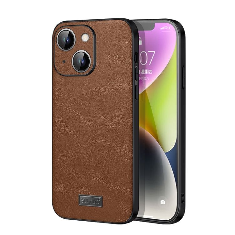 SULADA Shockproof TPU Hybrid Handmade Leather Phone Case, For iPhone 15 Pro Max, For iPhone 15 Pro, For iPhone 15 Plus, For iPhone 15