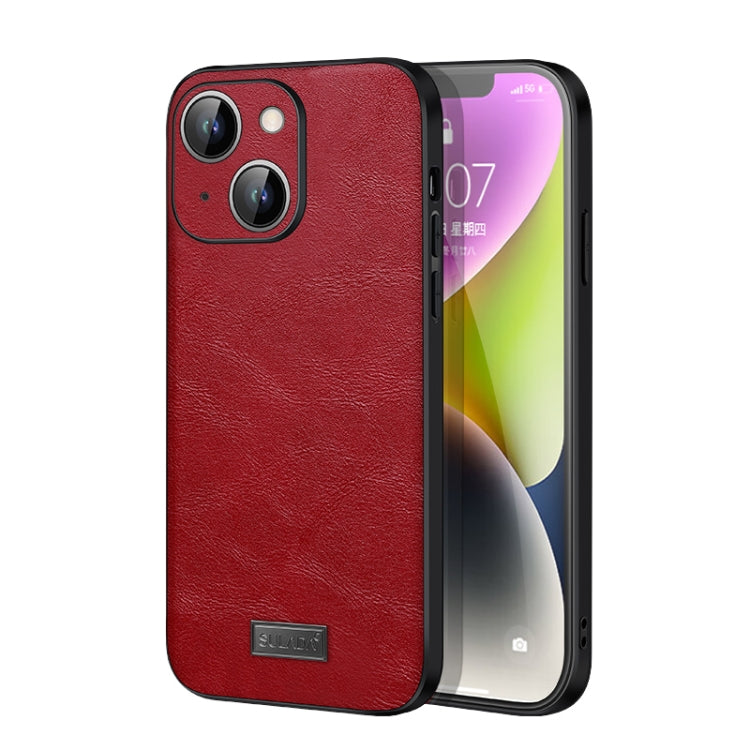 SULADA Shockproof TPU Hybrid Handmade Leather Phone Case, For iPhone 15 Pro Max, For iPhone 15 Pro, For iPhone 15 Plus, For iPhone 15