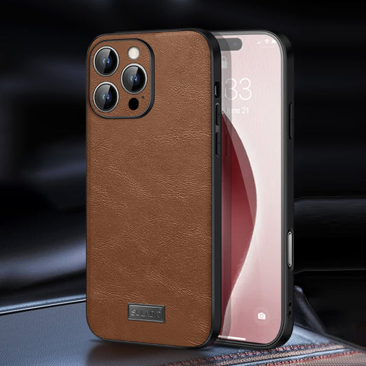 SULADA Shockproof TPU Hybrid Handmade Leather Phone Case, For iPhone 16 Pro Max, For iPhone 16 Pro, For iPhone 16 Plus, For iPhone 16