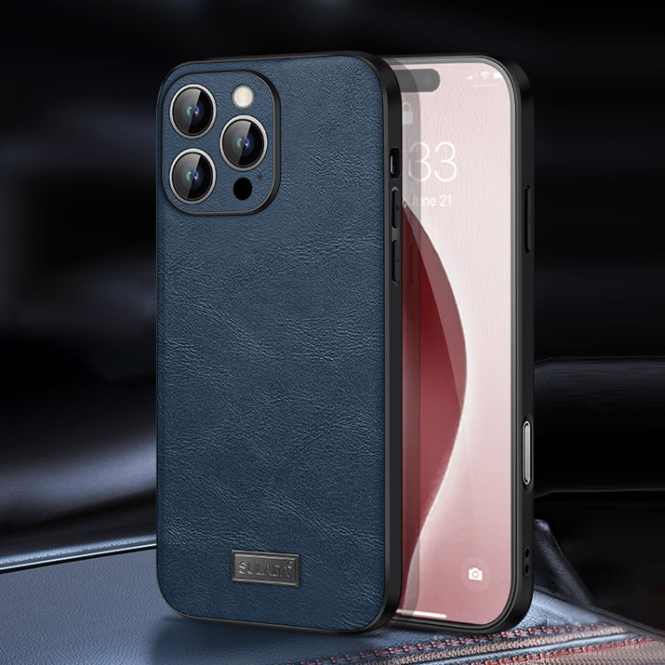 SULADA Shockproof TPU Hybrid Handmade Leather Phone Case, For iPhone 16 Pro Max, For iPhone 16 Pro, For iPhone 16 Plus, For iPhone 16