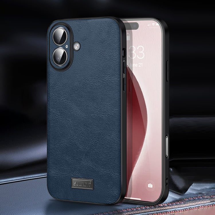 SULADA Shockproof TPU Hybrid Handmade Leather Phone Case, For iPhone 16 Pro Max, For iPhone 16 Pro, For iPhone 16 Plus, For iPhone 16