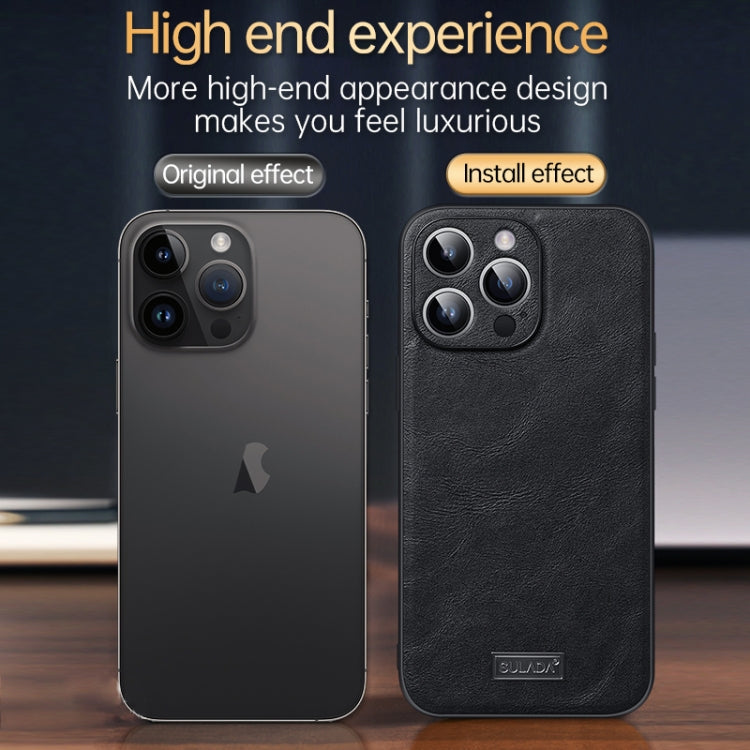 SULADA Shockproof TPU Hybrid Handmade Leather Phone Case, For iPhone 15 Pro Max, For iPhone 15 Pro, For iPhone 15 Plus, For iPhone 15