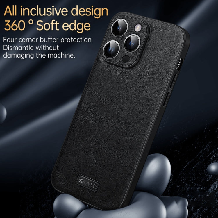 SULADA Shockproof TPU Hybrid Handmade Leather Phone Case, For iPhone 16 Pro Max, For iPhone 16 Pro, For iPhone 16 Plus, For iPhone 16