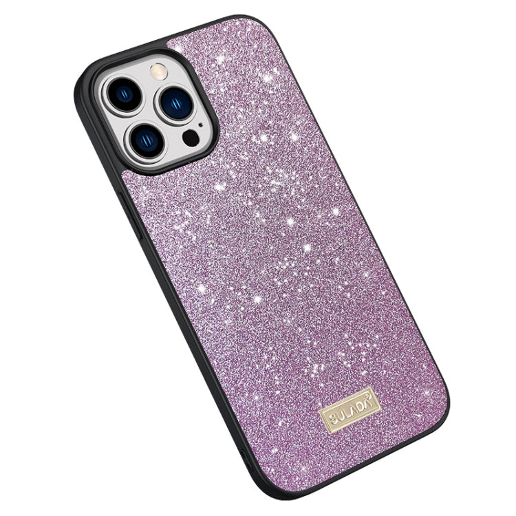 SULADA Glittery PC Hybrid TPU Handmade Leather Phone Case, For iPhone 16 Pro Max, For iPhone 16 Pro, For iPhone 16 Plus, For iPhone 16, For iPhone 15 Pro Max
