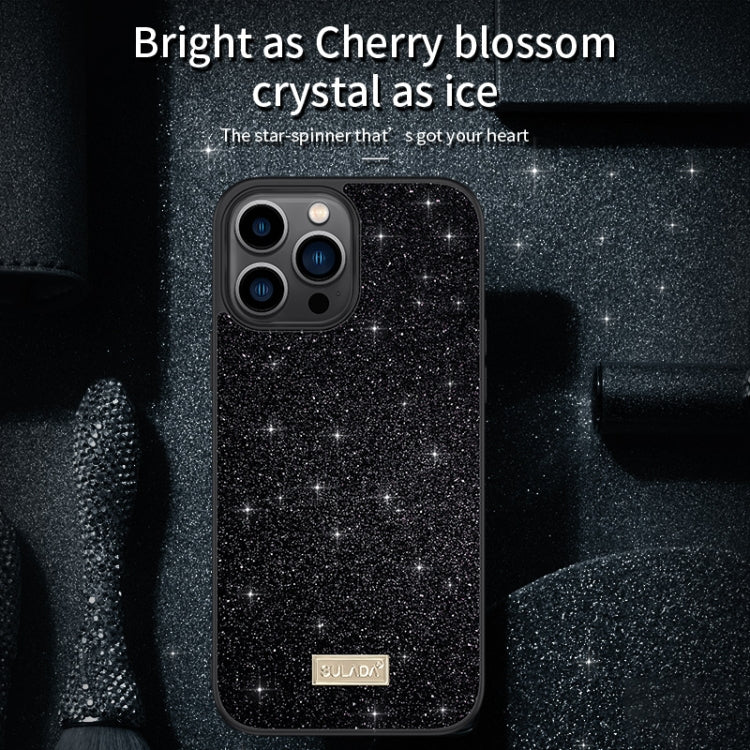 SULADA Glittery PC Hybrid TPU Handmade Leather Phone Case, For iPhone 16 Pro Max, For iPhone 16 Pro, For iPhone 16 Plus, For iPhone 16, For iPhone 15 Pro Max