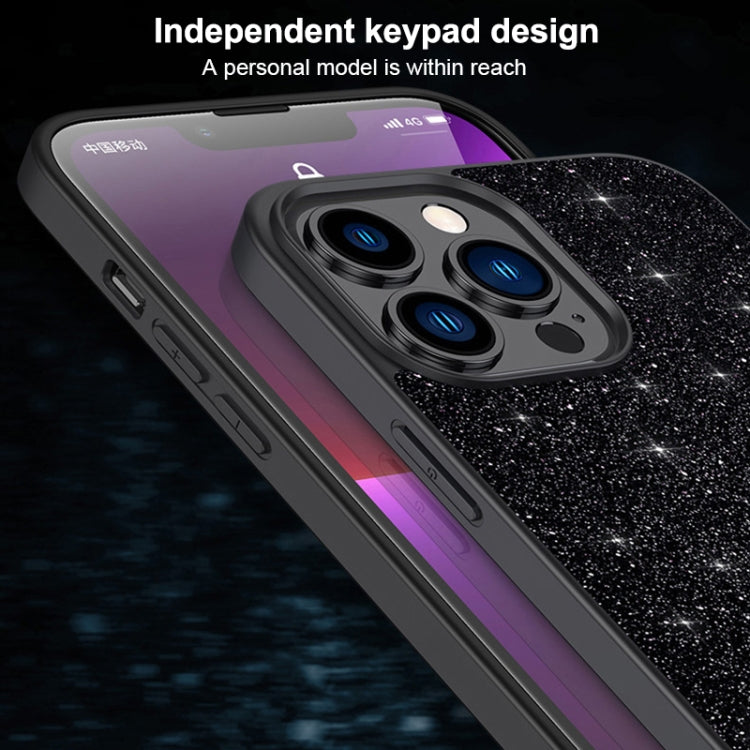 SULADA Glittery PC Hybrid TPU Handmade Leather Phone Case, For iPhone 16 Pro Max, For iPhone 16 Pro, For iPhone 16 Plus, For iPhone 16, For iPhone 15 Pro Max
