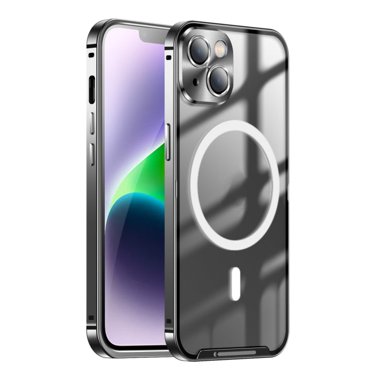 Frosted MagSafe Magnetic Metal Phone Case, For iPhone 15 Pro, For iPhone 15 Plus, For iPhone 15