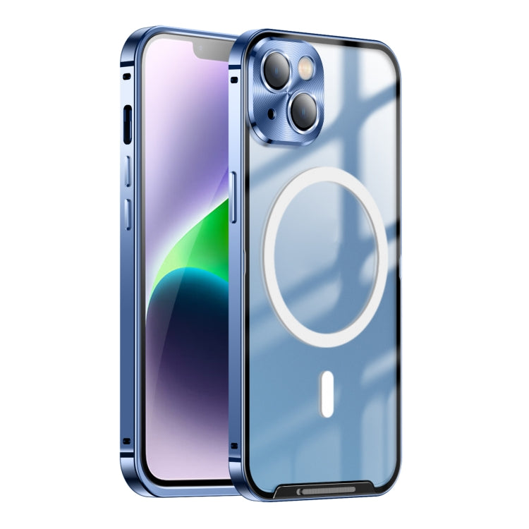 Frosted MagSafe Magnetic Metal Phone Case, For iPhone 15 Pro, For iPhone 15 Plus, For iPhone 15