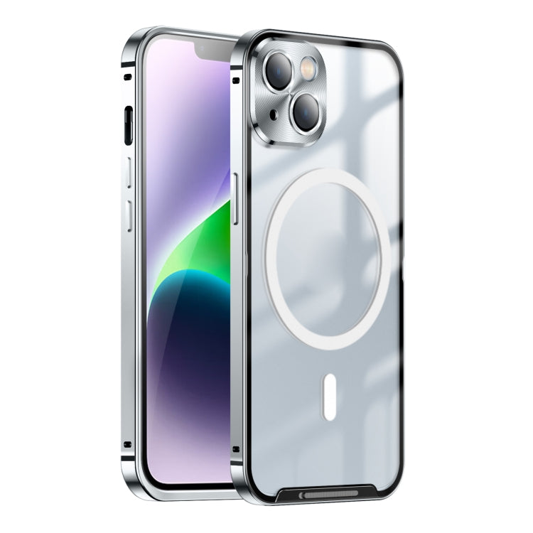 Frosted MagSafe Magnetic Metal Phone Case, For iPhone 15 Pro, For iPhone 15 Plus, For iPhone 15