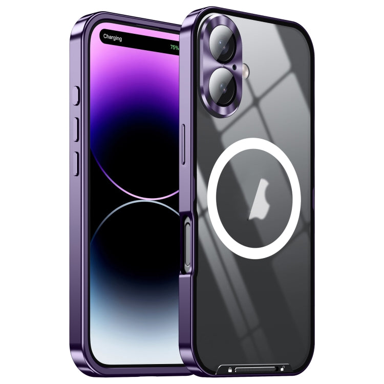 Frosted MagSafe Magnetic Metal Phone Case, For iPhone 16 Pro Max, For iPhone 16 Pro, For iPhone 16, For iPhone 15 Pro Max