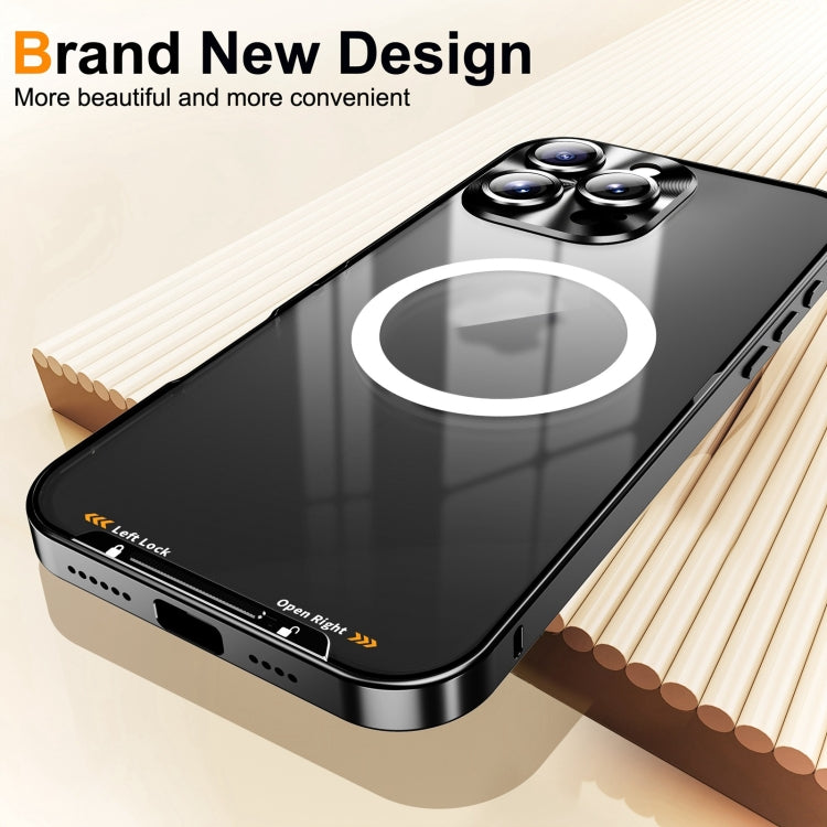 Frosted MagSafe Magnetic Metal Phone Case, For iPhone 16 Pro Max, For iPhone 16 Pro, For iPhone 16, For iPhone 15 Pro Max