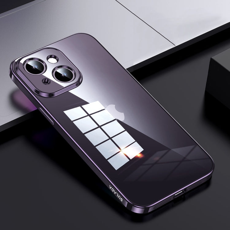 SULADA Shine Through Series Plating TPU Transparent Phone Case, For iPhone 15 Pro Max, For iPhone 15 Pro, For iPhone 15 Plus