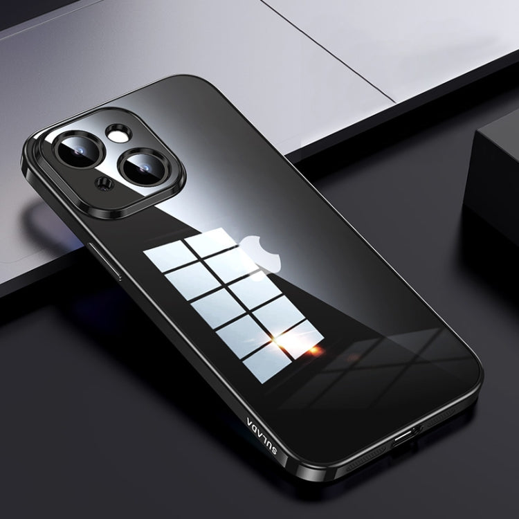 SULADA Shine Through Series Plating TPU Transparent Phone Case, For iPhone 15