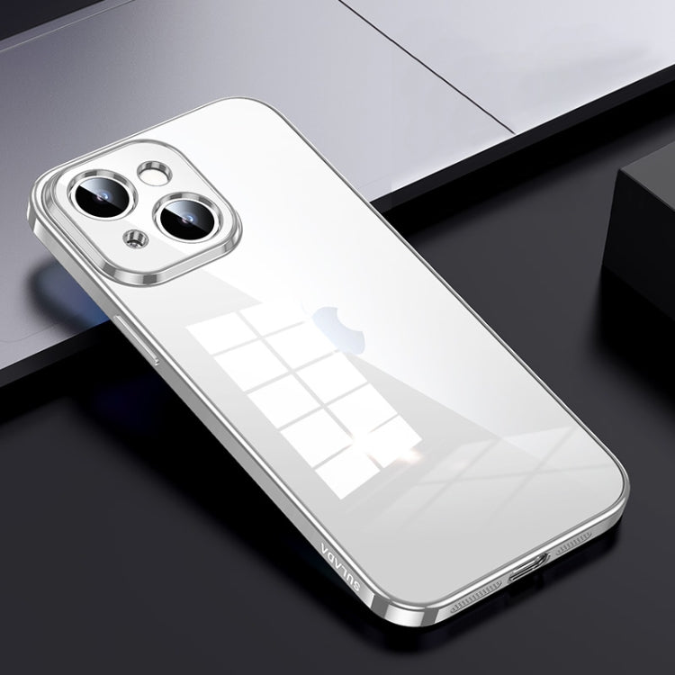SULADA Shine Through Series Plating TPU Transparent Phone Case, For iPhone 15
