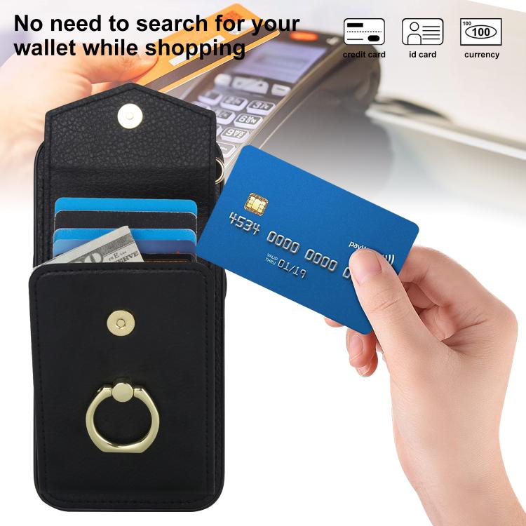 Ring Holder RFID Card Slot Phone Case, For iPhone 17e / 16e, For iPhone 17 Pro Max, For iPhone 17 Pro, For iPhone 17