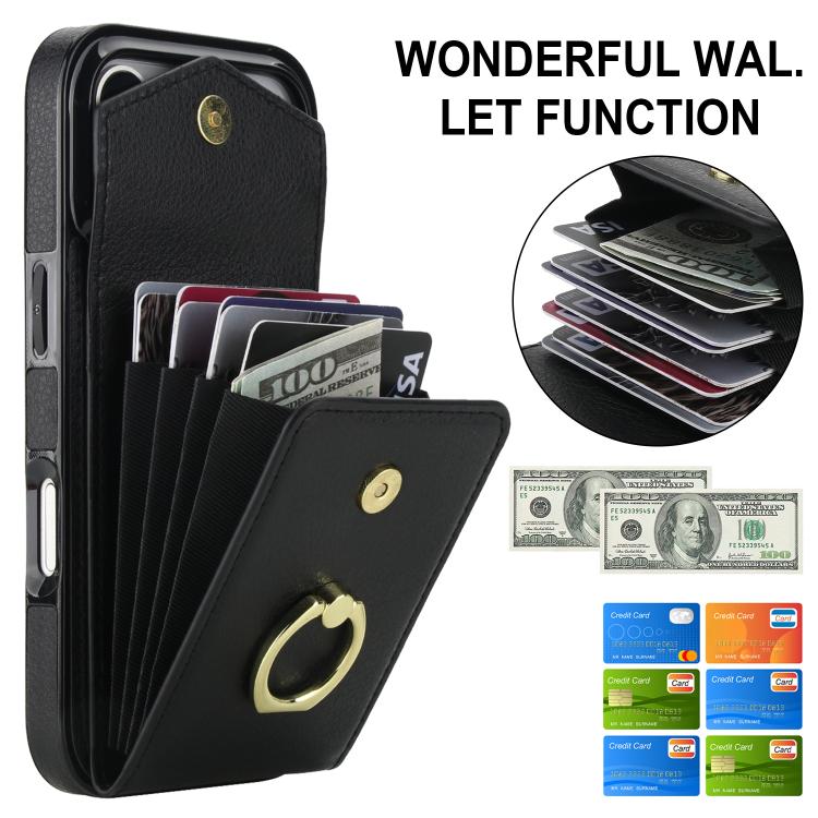 Ring Holder RFID Card Slot Phone Case, For iPhone 17e / 16e, For iPhone 17 Pro Max, For iPhone 17 Pro, For iPhone 17