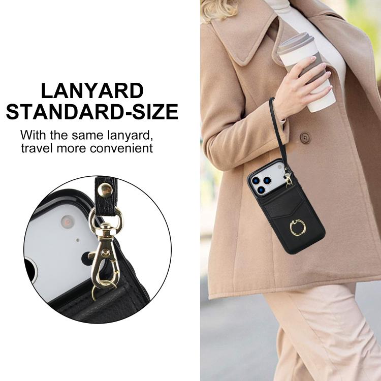 Ring Holder RFID Card Slot Phone Case, For iPhone 17e / 16e, For iPhone 17 Pro Max, For iPhone 17 Pro, For iPhone 17